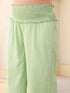 Janasya Women's Light Green Dobby Pure Cotton Yoke Embroidered A-line Maternity Kurta Pant Set